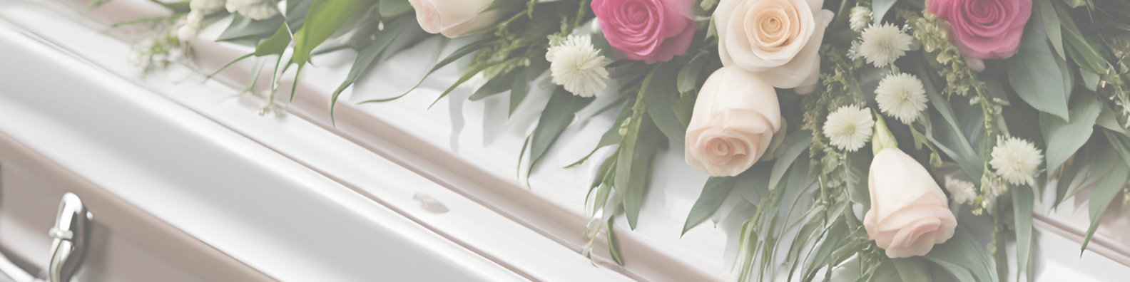 Flowers representing grief, loss and remembrance